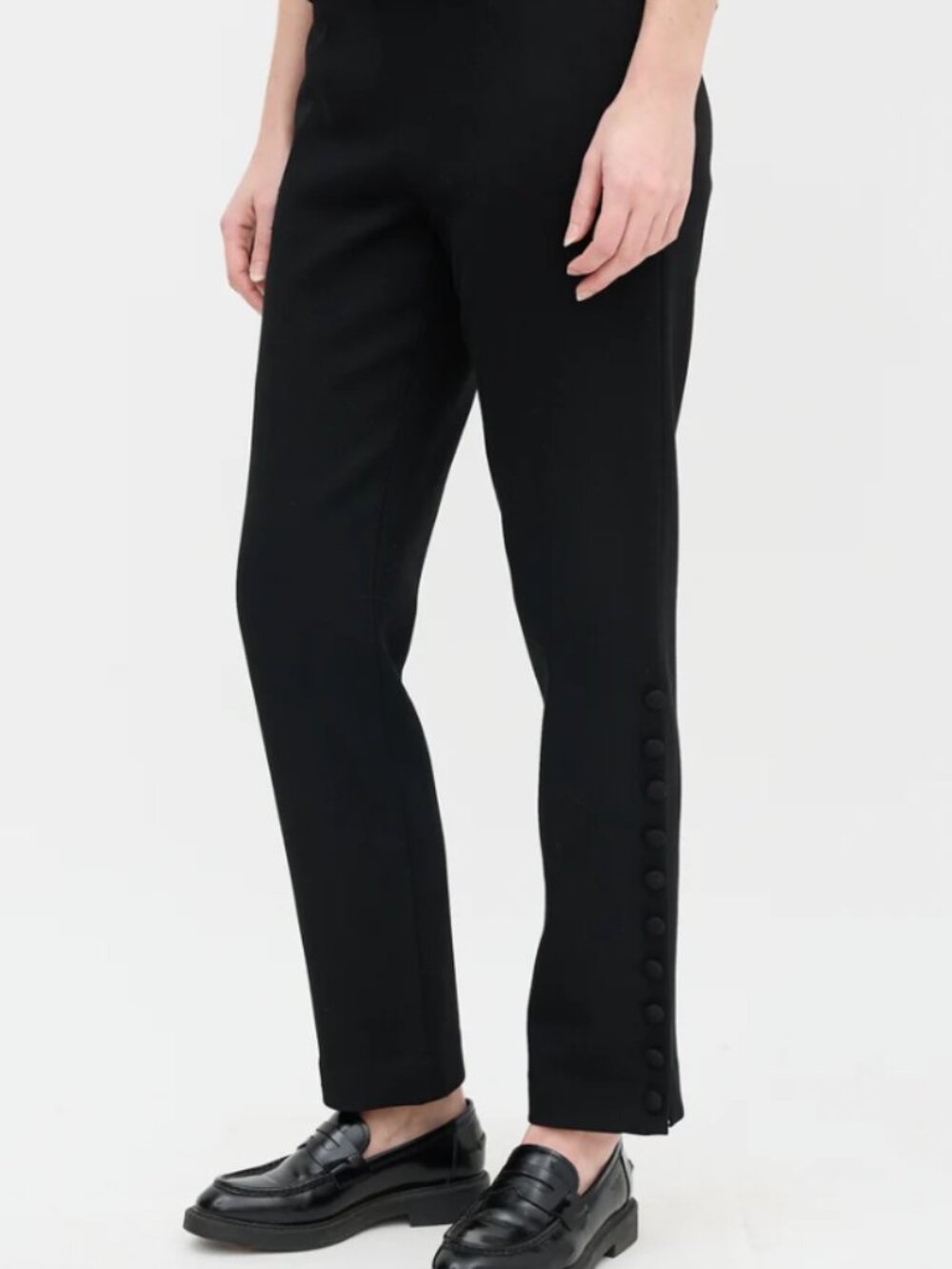 The Row Blaire Side-Button Cropped Pants - Size 4
